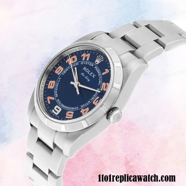 1:1 replica Rolex Air-king Rolex Calibre 2813 114210BLAO Men’s Blue Dial - Image 3