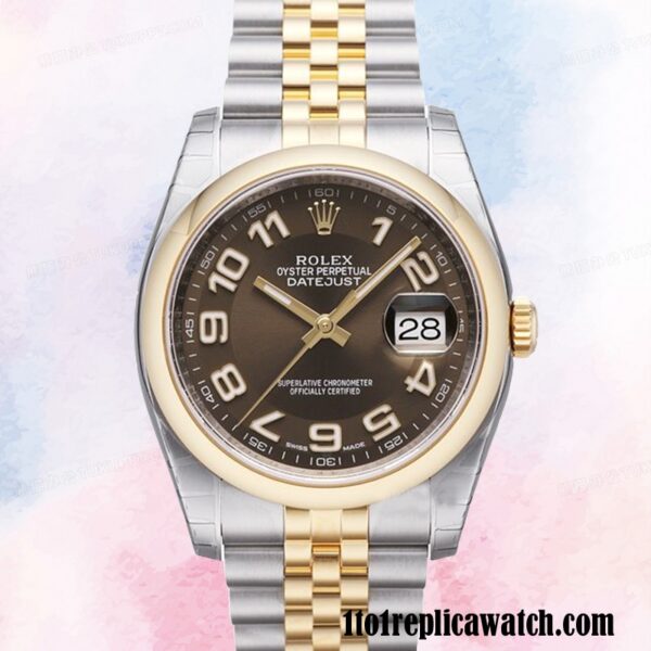 1:1 replica Rolex Datejust Rolex Calibre 2836/2813 Men’s 116203BRAJ Automatic Brown Dial - Image 2