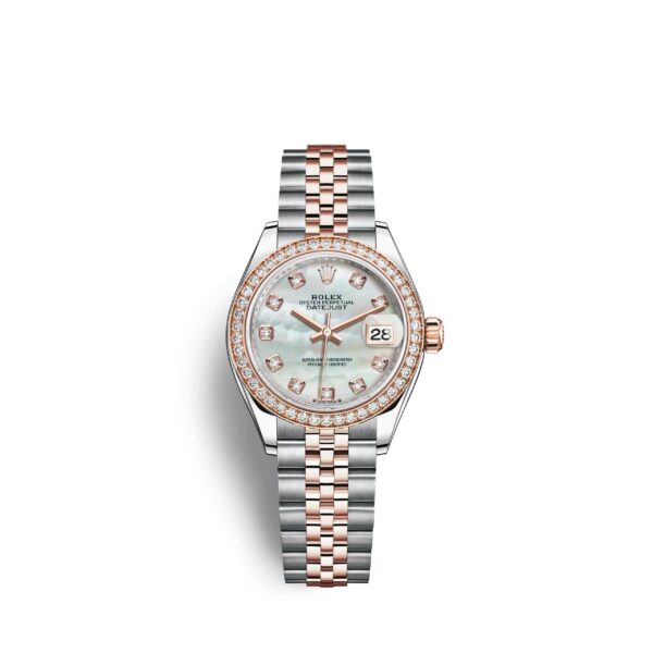 Rolex Lady-Datejust 28 Oystersteel and 18k Everose Gold Ref# 279381RBR-0013