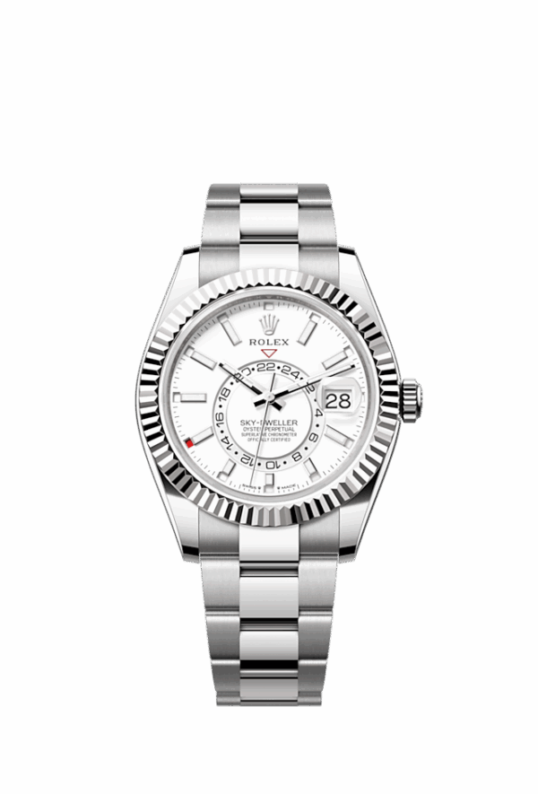 Rolex Sky-Dweller, 42mm, Oystersteel and 18k White Gold, White, Oyster, Ref# 336934-0003