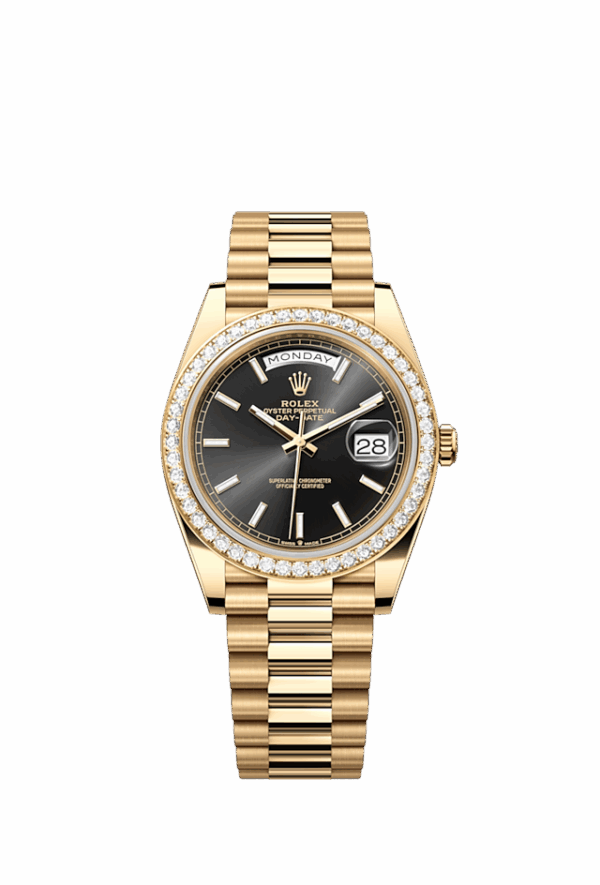 Rolex Day-Date 40, 18k Yellow Gold with Diamond-set, 40mm, Ref# 228348rbr-0043