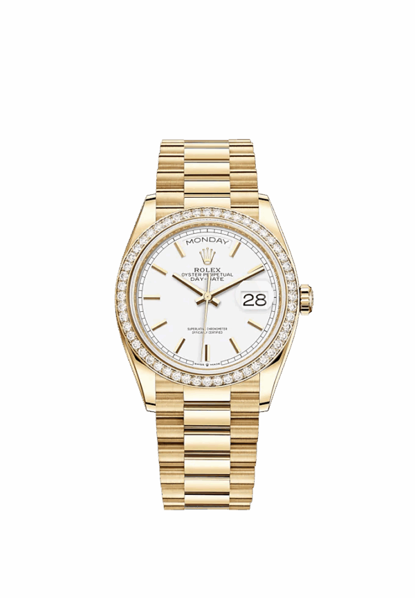 Rolex Day-Date, 36mm, 18k Yellow Gold, Ref# 128348rbr-0047 - Image 2