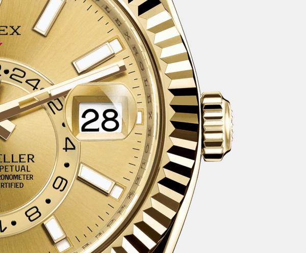 Rolex Sky-Dweller 42mm, 18k Yellow Gold, Oysterflex, Ref# 326238-0007 - Image 4