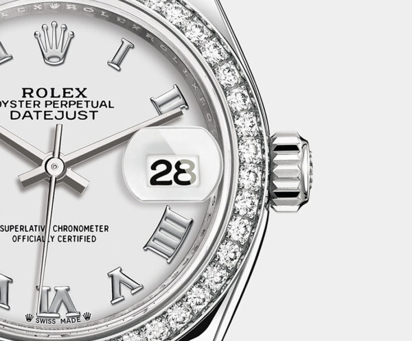 Rolex Lady-Datejust 28, Oystersteel and 18k White Gold, Ref# 279384RBR-0019 - Image 4
